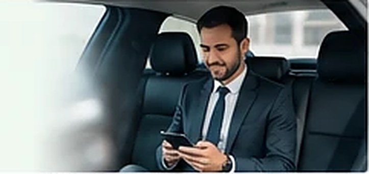 Business traveler using Gochcar